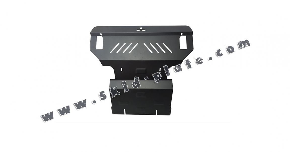 Skid plate for Mitsubishi Pajero V20, 2,5 mm steel (gear box + transf