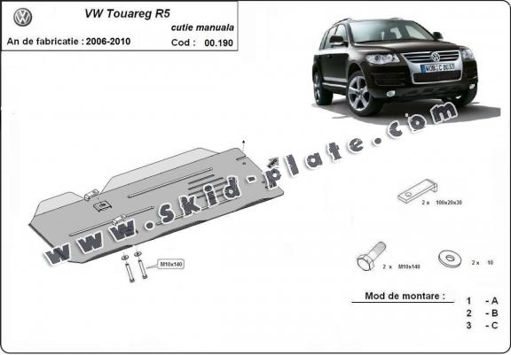 Steel skid plate for Volkswagen Touareg R5